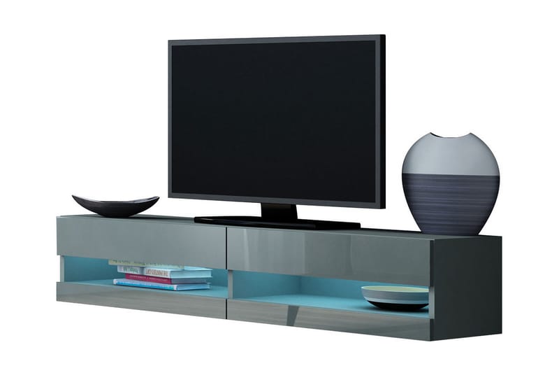 Vasil TV-bänk 140x40x30 cm - Grå - Möbler - Tv möbel & mediamöbel - TV bänk & mediabänk