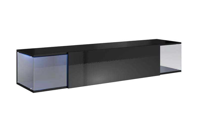 Vigia Sky Tv-bänk 160x40x30 cm - Svart/Svart Högglans - Möbler - Tv-möbler & mediamöbler - TV-bänk & mediabänk