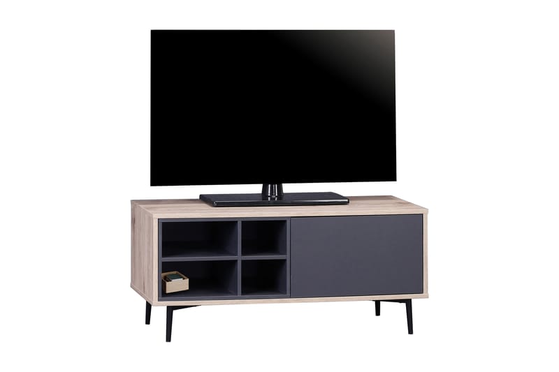 Whallel TV-bänk 97,5 cm - Mörkgrå/Trä/Natur - Möbler - Tv möbel & mediamöbel - TV bänk & mediabänk