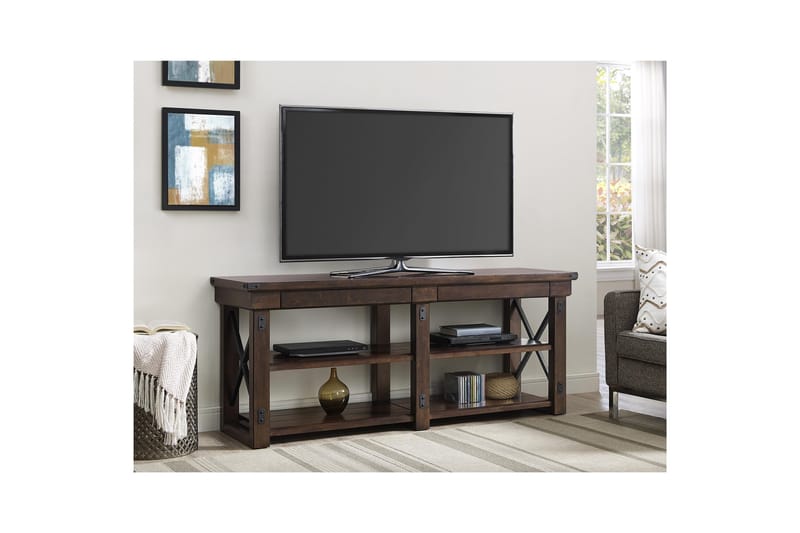 Wildwood Tv-bänk 160x48 cm Mörkbrun - Dorel Home - Möbler - Tv möbel & mediamöbel - TV bänk & mediabänk