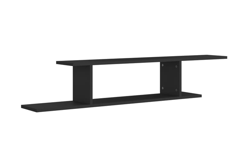 Väggmonterad tv-hylla svart 125x18x23 cm spånskiva - Svart - Möbler - Tv möbel & mediamöbel - TV hylla