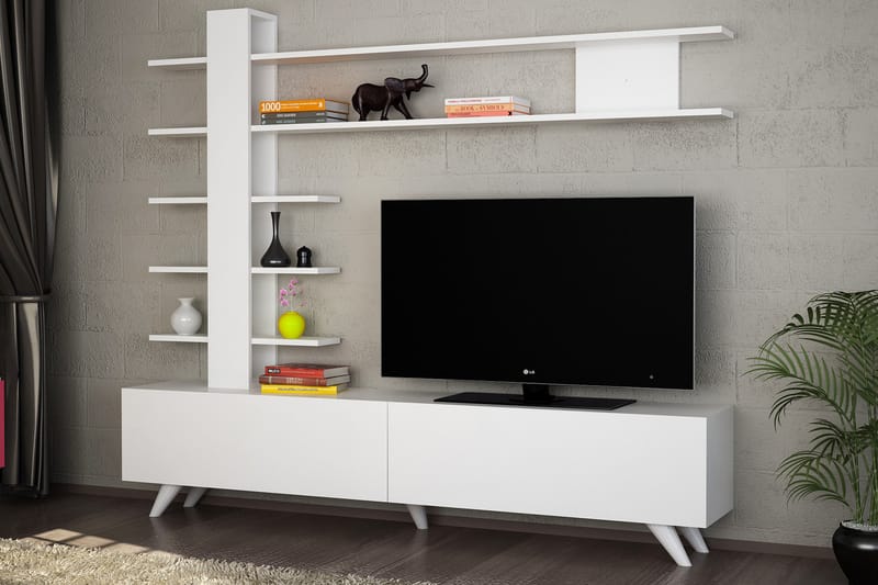 Alingca Mediaförvaring - Vit - Möbler - TV- & Mediamöbler - TV-möbelset