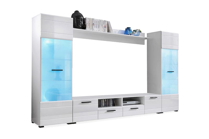 Apryl Mediamöbel 260 cm - Vit - Möbler - Tv-möbler & mediamöbler - TV-möbelset