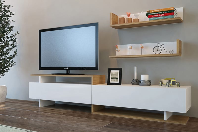 Ayaze Tv-bänk - Vit - Möbler - Tv möbel & mediamöbel - TV-möbelset