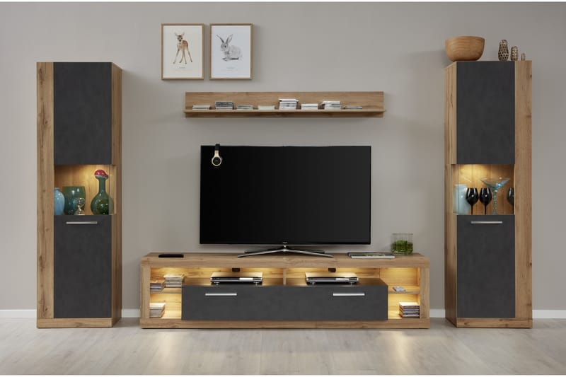 Curella TV-Möbelset - Brun - Möbler - Tv-möbler & mediamöbler - TV-möbelset