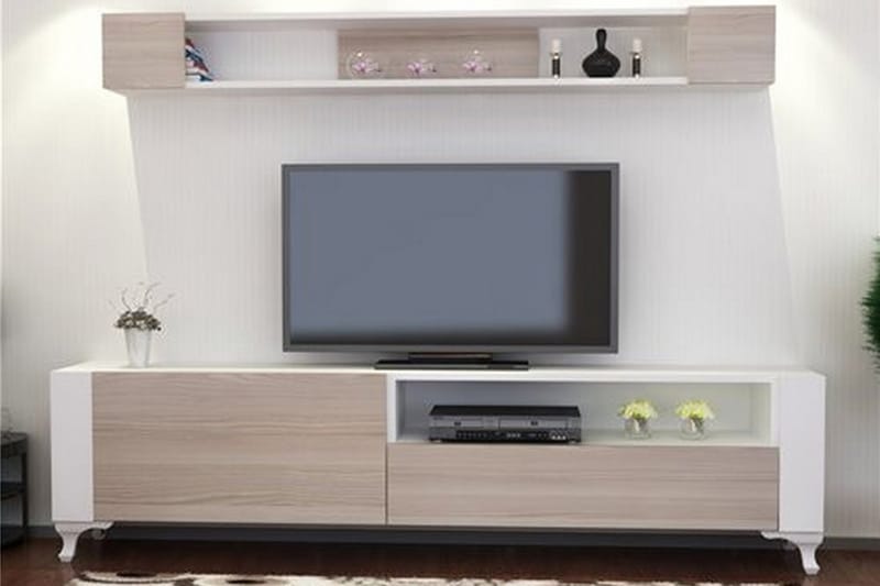 Decorotika Tv-bänk - Vit/Ljus Trä - Möbler - Tv möbel & mediamöbel - TV-möbelset