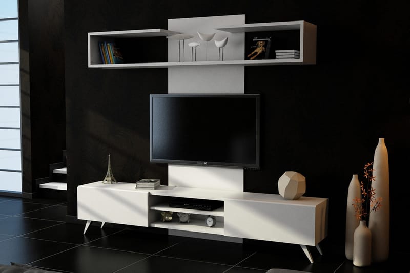 Demses Mediaförvaring - Vit - Möbler - Tv-möbler & mediamöbler - TV-möbelset