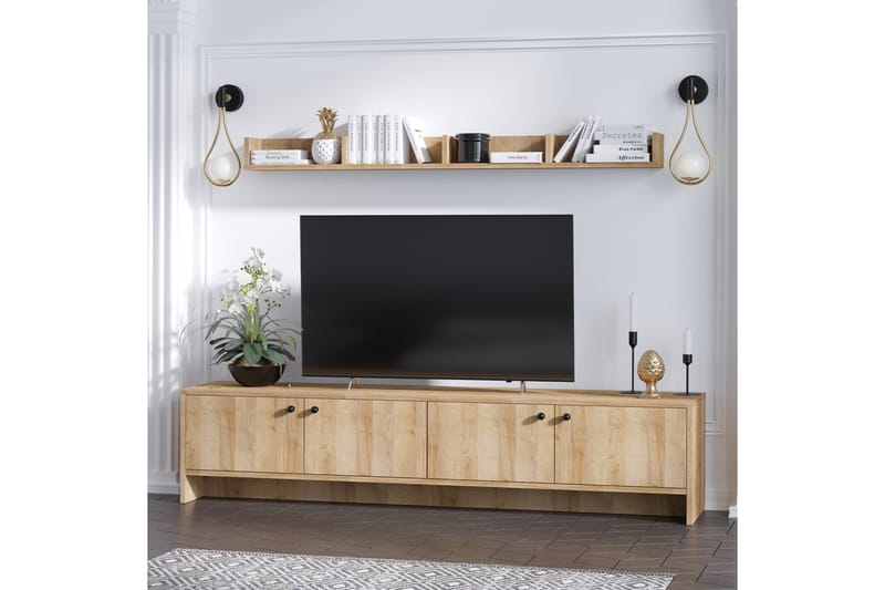 Falesia Tv-möbelset 180 cm - Natur/Brun - Möbler - Tv-möbler & mediamöbler - TV-möbelset