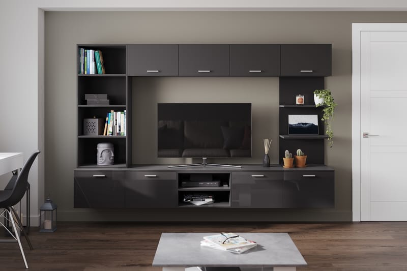 Garve Tv-Möbelset 41x240 cm - Grå - Möbler - Bord & matgrupper - Avlastningsbord - Brickbord & småbord