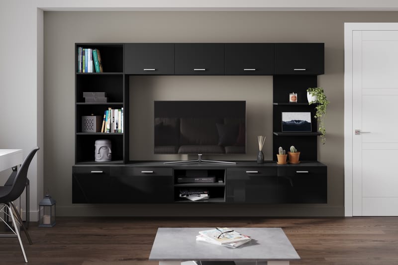 Garve Tv-Möbelset 41x240 cm - Svart - Möbler - Tv-möbler & mediamöbler - TV-bänk & mediabänk
