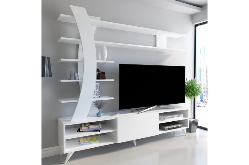 Hejde TV-Möbelset 180 cm - Vit - Möbler - Tv möbel & mediamöbel - Mediastativ & väggfäste - Väggfäste TV & TV stativ
