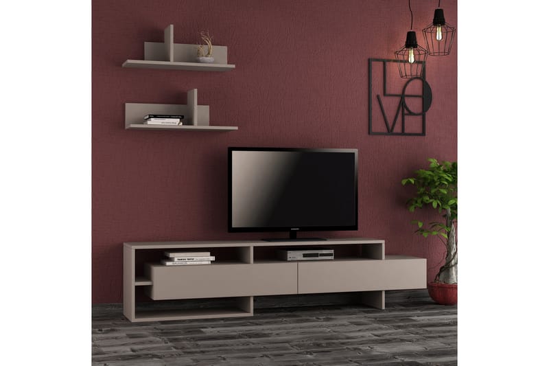 Homitis Tv-bänk med Vägghyllor - Trä - Möbler - Tv möbel & mediamöbel - TV-möbelset
