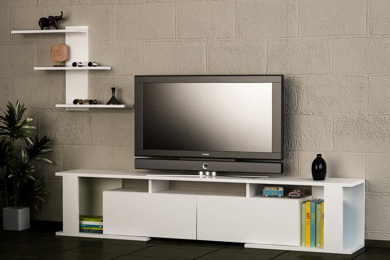 Homitis Tv-bänk - Vit - Möbler - Bord & matgrupper - Avlastningsbord - Sängbord & nattduksbord