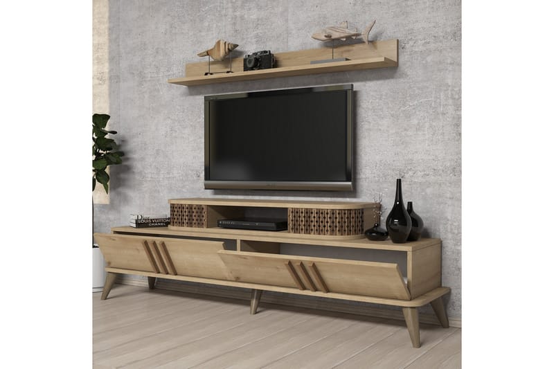 Hovdane TV-Möbelset 168 cm - Beige - Möbler - Tv möbel & mediamöbel - TV-möbelset