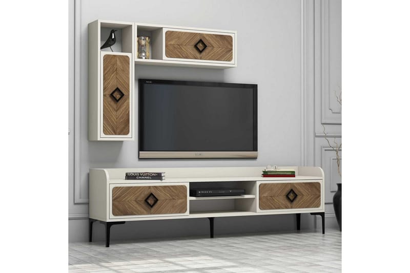 Hovdane TV-Möbelset 180 cm - Brun/Vit - Möbler - Tv möbel & mediamöbel - TV-möbelset