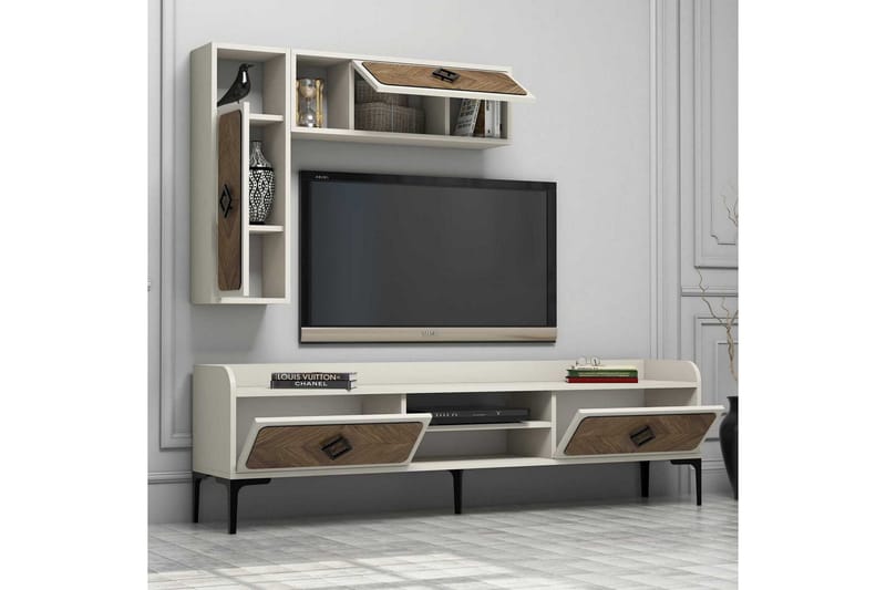 Hovdane TV-Möbelset 180 cm - Brun/Vit - Möbler - Tv möbel & mediamöbel - TV-möbelset