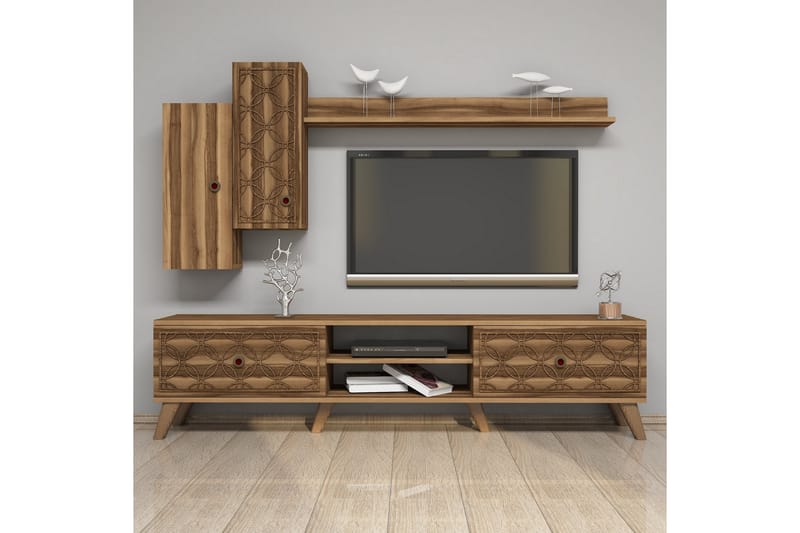 Hovdane TV-Möbelset 180 cm - Mörkbrun - Möbler - Bord & matgrupper - Soffbord