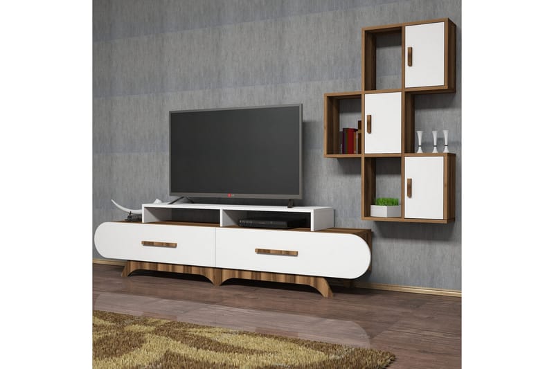 Hovdane TV-Möbelset 205 cm - Brun/Vit - Möbler - TV- & Mediamöbler - TV-möbelset