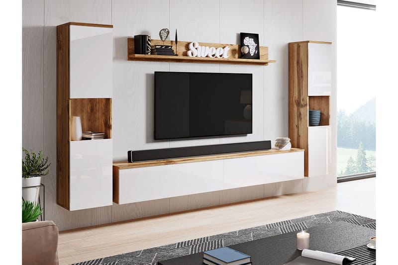 Kanehira Tv-möbelset - Natur/Vit - Möbler - Tv möbel & mediamöbel - TV-möbelset