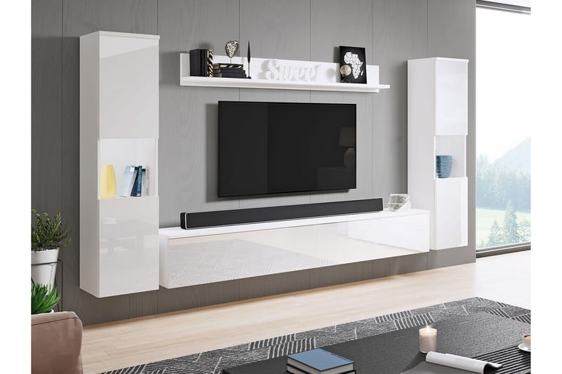 Kanehira Tv-möbelset - Vit - Möbler - Bord & matgrupper - Serveringsvagn & barvagn - Drinkvagn