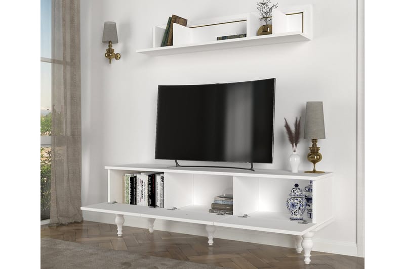 Kassatia Tv-möbelset 150 cm - Vit - Möbler - Tv möbel & mediamöbel - TV-möbelset