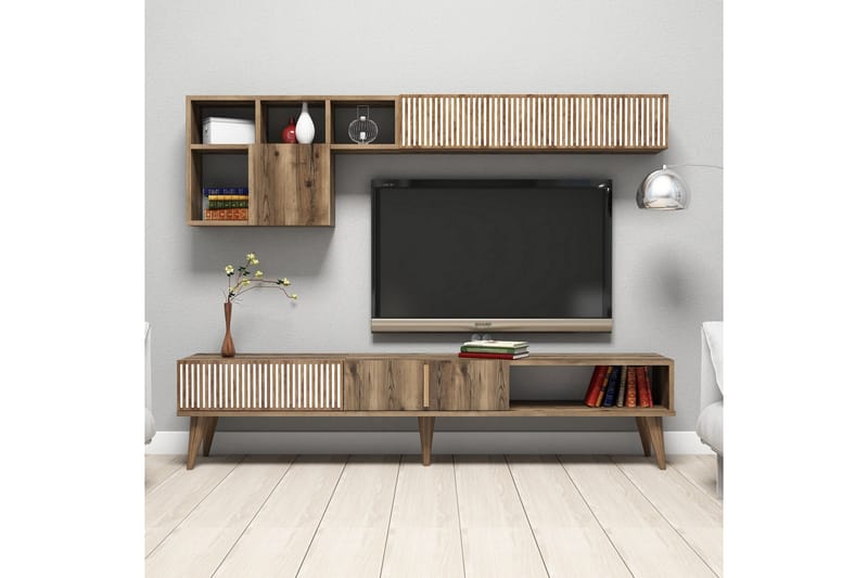 Millay TV-Möbelset 180 cm - Valnöt - Möbler - Tv möbel & mediamöbel - TV-möbelset