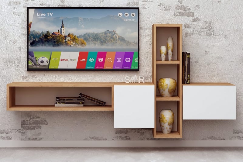 Mod Design Mediaförvaring - Trä/Vit - Möbler - Tv-möbler & mediamöbler - TV-möbelset