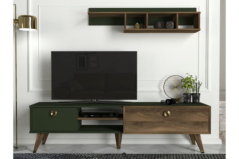 Mohed TV-Möbelset 180 cm - Brun/Grön - Möbler - Tv-möbler & mediamöbler - TV-möbelset