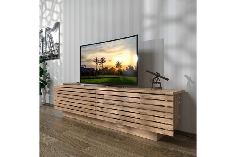 Pega Fluto Tv-möbelset 144 cm - Mörkbrun/Vit - Hus & renovering - Kök & bad - Kök & tvättstuga - Tork & tvättillbehör - Tvättkorg