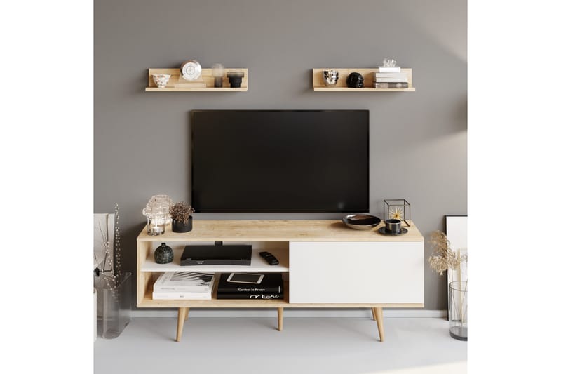 Rinorea Tv-möbelset 160x59 cm - Vit - Möbler - Tv möbel & mediamöbel - TV-möbelset