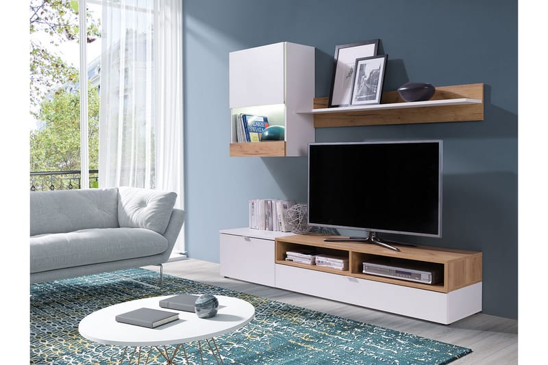 Roco TV-möbelset & LED - Vit - Möbler - Tv möbel & mediamöbel - TV-möbelset