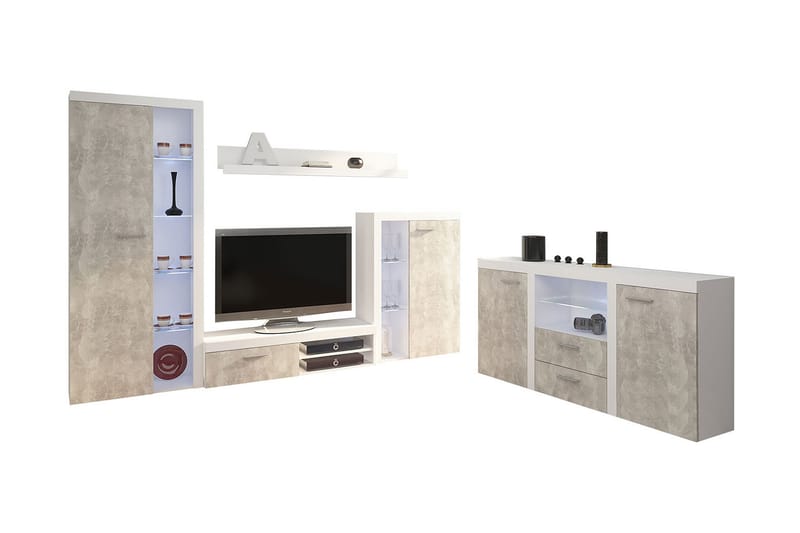 Rumba TV-möbel - Vit/Betong - Möbler - Tv-möbler & mediamöbler - TV-möbelset
