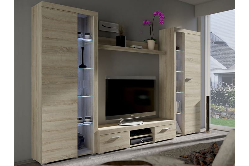 Rumba TV-möbelset 300x34x190 cm - Trä/natur - Förvaring - Förvaringsmöbler - Sideboard & skänk