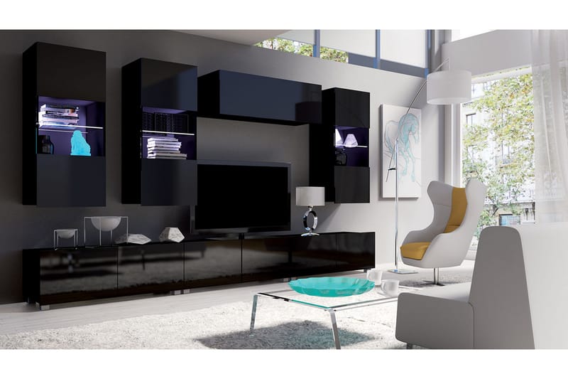 Tessan TV-möbelset - Svart/Vit - Möbler - Tv möbel & mediamöbel - TV-möbelset
