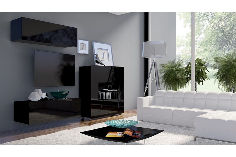 Tessan TV-möbelset - Svart/Vit - Möbler - Tv-möbler & mediamöbler - TV-möbelset