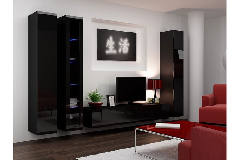 Vasil TV-möbelset 300x40x180 cm - Vit - Möbler - Tv möbel & mediamöbel - TV-möbelset