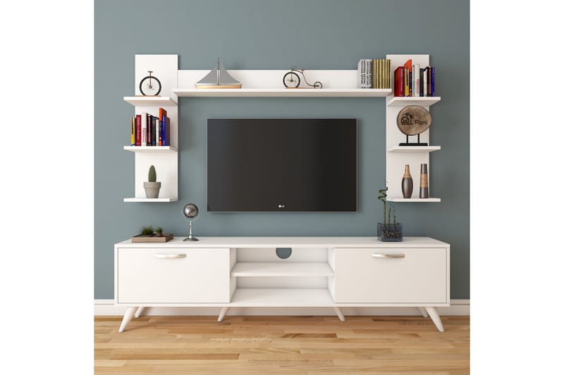 Virkesbo TV-Möbelset 180 cm - Vit - Möbler - Tv-möbler & mediamöbler - TV-möbelset