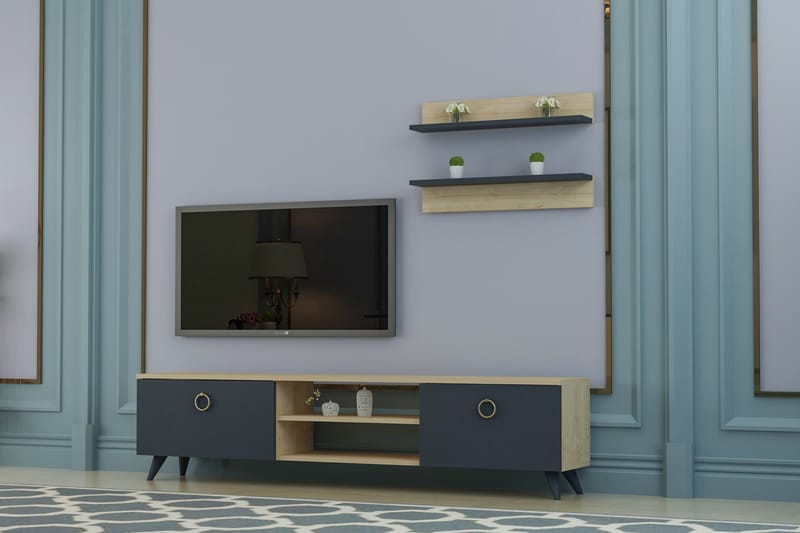 Wehring TV-Möbelset 150 cm - Ek|Antracit - Möbler - Tv möbel & mediamöbel - TV-möbelset