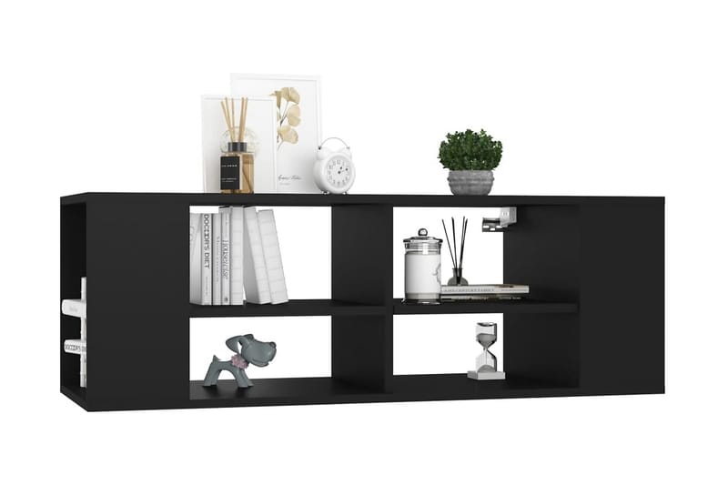 Väggmonterat tv-skåp svart 102x35x35 cm spånskiva - Svart - Möbler - Tv möbel & mediamöbel - TV skåp
