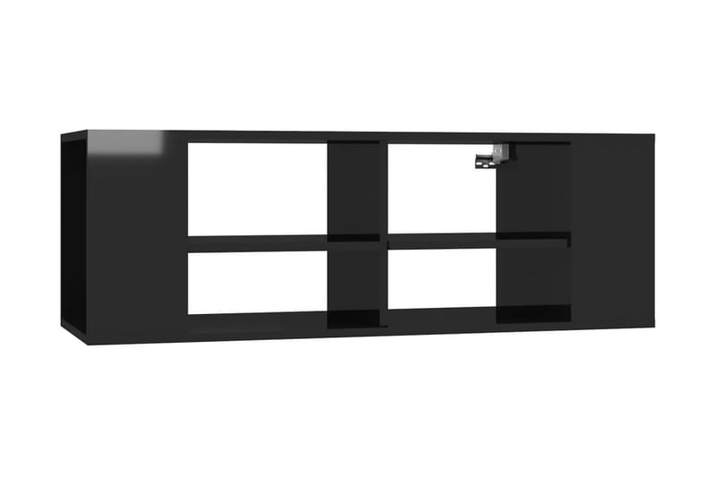 Väggmonterat tv-skåp svart högglans 102x35x35 cm spånskiva - Svart - Möbler - Tv möbel & mediamöbel - Mediastativ & väggfäste - Väggfäste TV & TV stativ