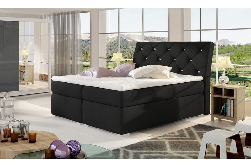 Sutra Ramsäng 160x200 cm - Svart - Möbler - Säng - Sängar med förvaring