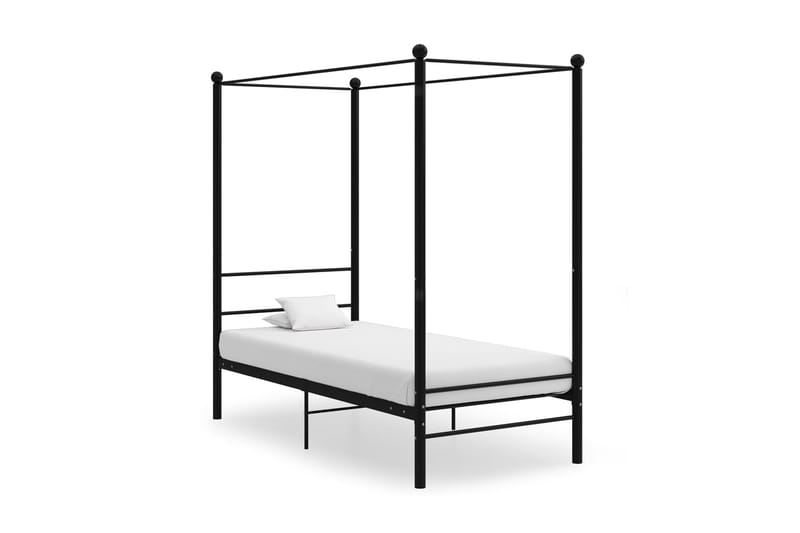 Himmelsäng svart metall 100x200 cm - Svart - Möbler - Säng - Sängram & sängstomme