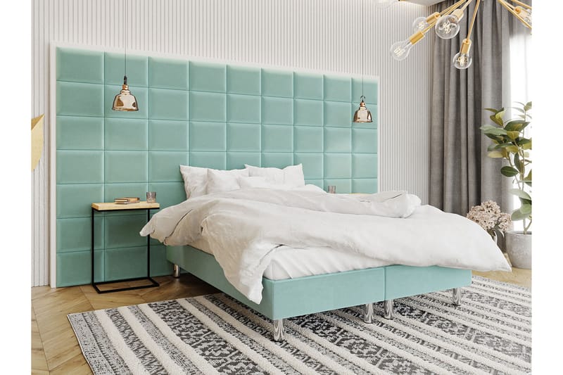 Adeliza Kontinentalsäng 180x200 cm+Panel 40 cm - Grön - Möbler - Säng - Komplett sängpaket