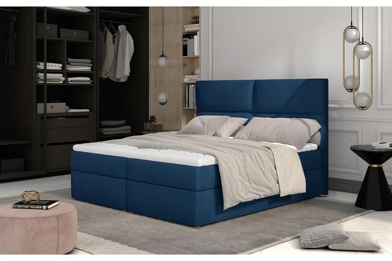 Amberan Sängpaket 160x200 cm - Blå - Möbler - Sängar - Komplett sängpaket