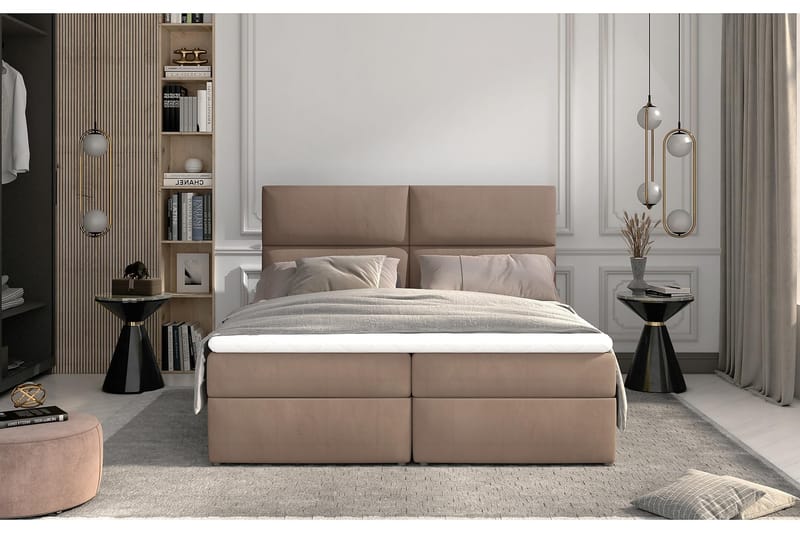 Amberan Sängpaket 160x200 cm - Ljusbrun - Möbler - Säng - Komplett sängpaket