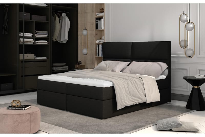Amberan Sängpaket 160x200 cm - Svart - Möbler - Sängar - Komplett sängpaket