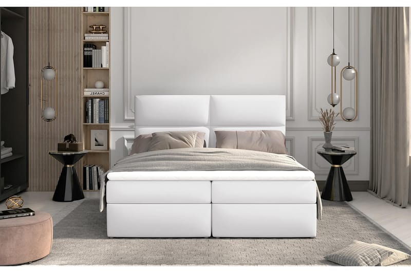 Amberan Sängpaket 180x200 cm - Läder/Vit - Möbler - Säng - Komplett sängpaket