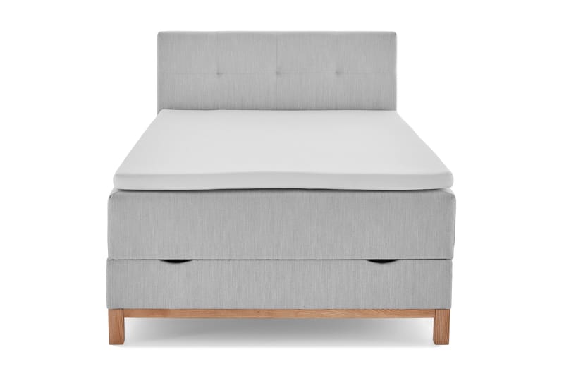 Boxspring bed Catania, Cover Melva, 140x200 cm, light grey - Möbler - Säng - Komplett sängpaket