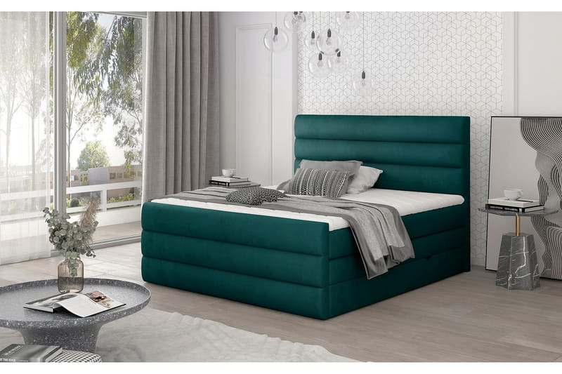 Ecande Sängpaket 180x200 cm - Grön - Möbler - Säng - Komplett sängpaket