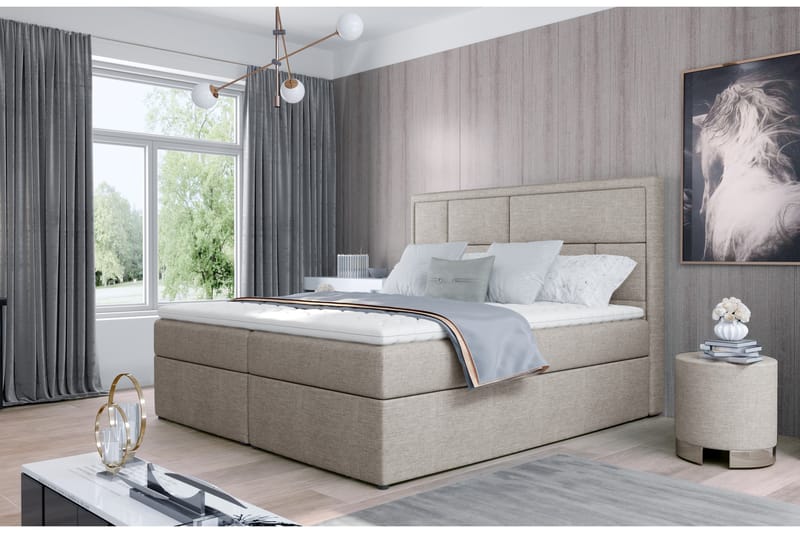 Emeron Sängpaket 140x200 cm - Beige - Möbler - Säng - Komplett sängpaket